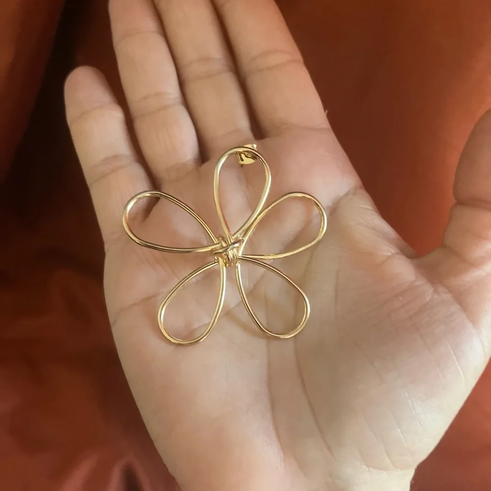 SHASHI Anemone Outline Goldplated Stud Earrings-NWOT - Picture 14 of 15